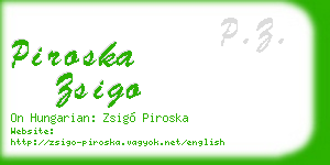 piroska zsigo business card