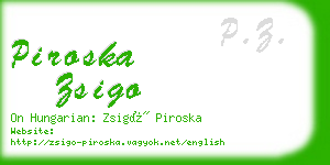 piroska zsigo business card